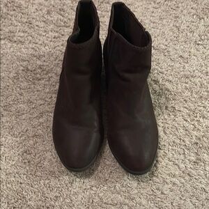 MIA Brown Ankle Booties Suede Slip-On